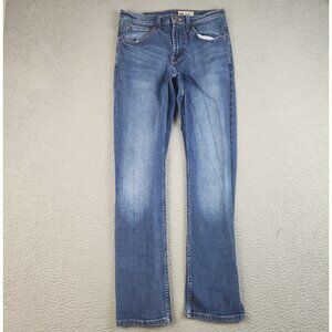 Wrangler Jeans Mens 30x32 Blue Slim Fit Straight Leg Classic Modern Rodeo Denim